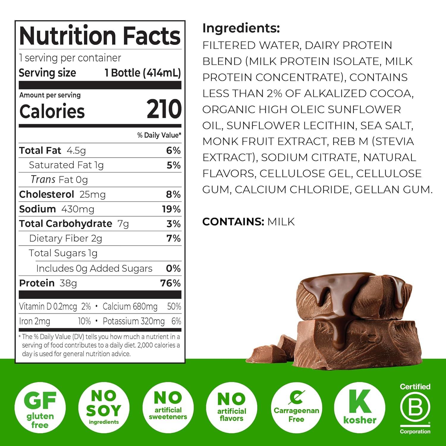 image:imageOrgain 30g High Protein Shake Dairy Isolate Milk Protein Chocolate Fudge 5g BCAAs 1g Sugar Per Serving Meal Replacement Ready to Drink Keto Friendly GlutenFree 11 Fl Oz Pack of 12Chocolate Fudge
