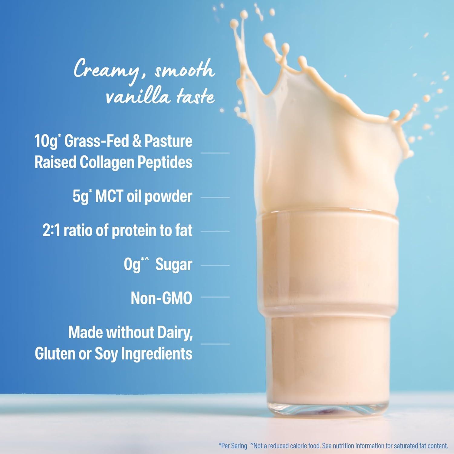 image:imageOrgain Keto Collagen Protein Powder Chocolate 10g Grass Fed Hydrolyzed Collagen Peptides for Women amp Men Type I amp III 5g MCT Oil Hair Skin Nail amp Joint Support NonGMO Gluten Free 088lbVanilla Bean