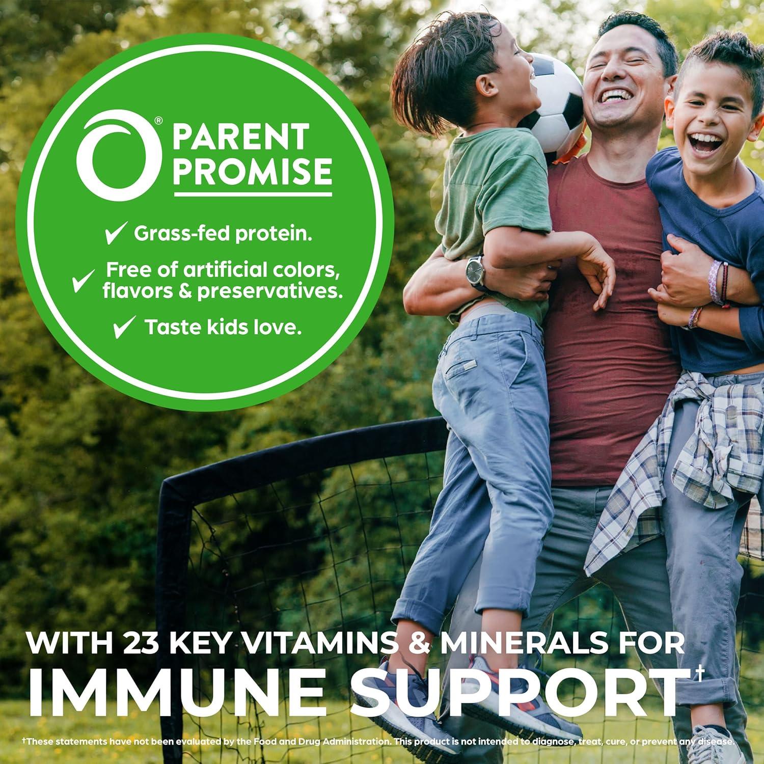 image:imageOrgain Kids Protein Powder Shake Mix Chocolate Brownie 8g GrassFed Dairy Protein 4g Fiber 23 Vitamins amp Minerals Gluten Free No Soy Ingredients Adds Healthy Nutrients to Kids Snacks 1lb
