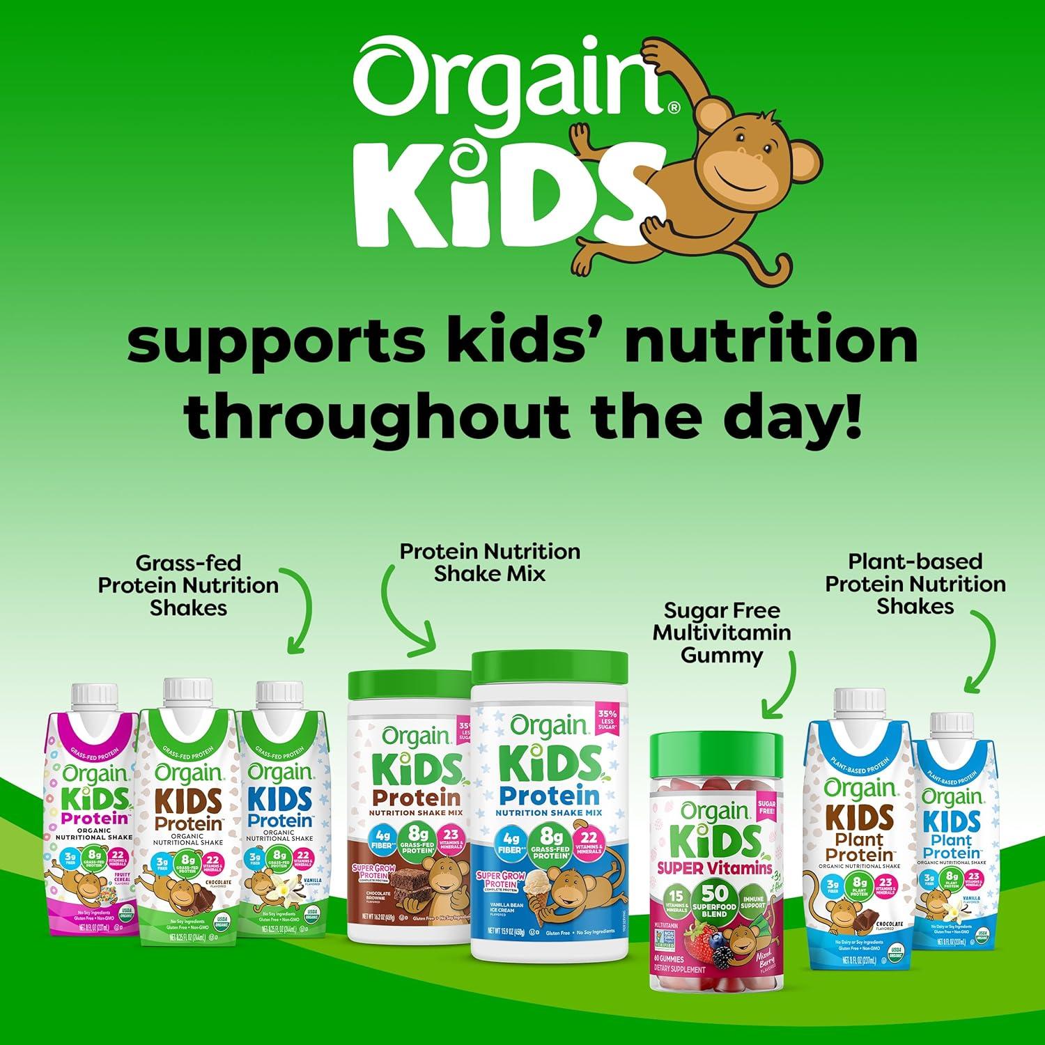 image:imageOrgain Kids Sugar Free Multivitamin Gummies Vegan amp Plant Based 50 Superfoods 15 Vitamins and Minerals Immune Support and 3g of Fiber Mixed Berry Ages 4 1 Month Supply 60 Gummies1 Count Pack of 1