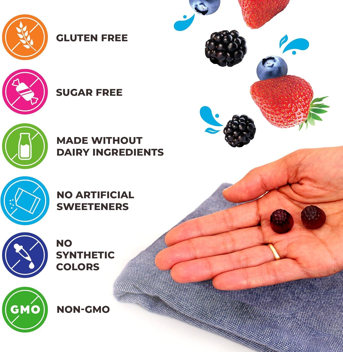 image:imageOrgain Kids Sugar Free Multivitamin Gummies Vegan amp Plant Based 50 Superfoods 15 Vitamins and Minerals Immune Support and 3g of Fiber Mixed Berry Ages 4 1 Month Supply 60 Gummies1 Count Pack of 1