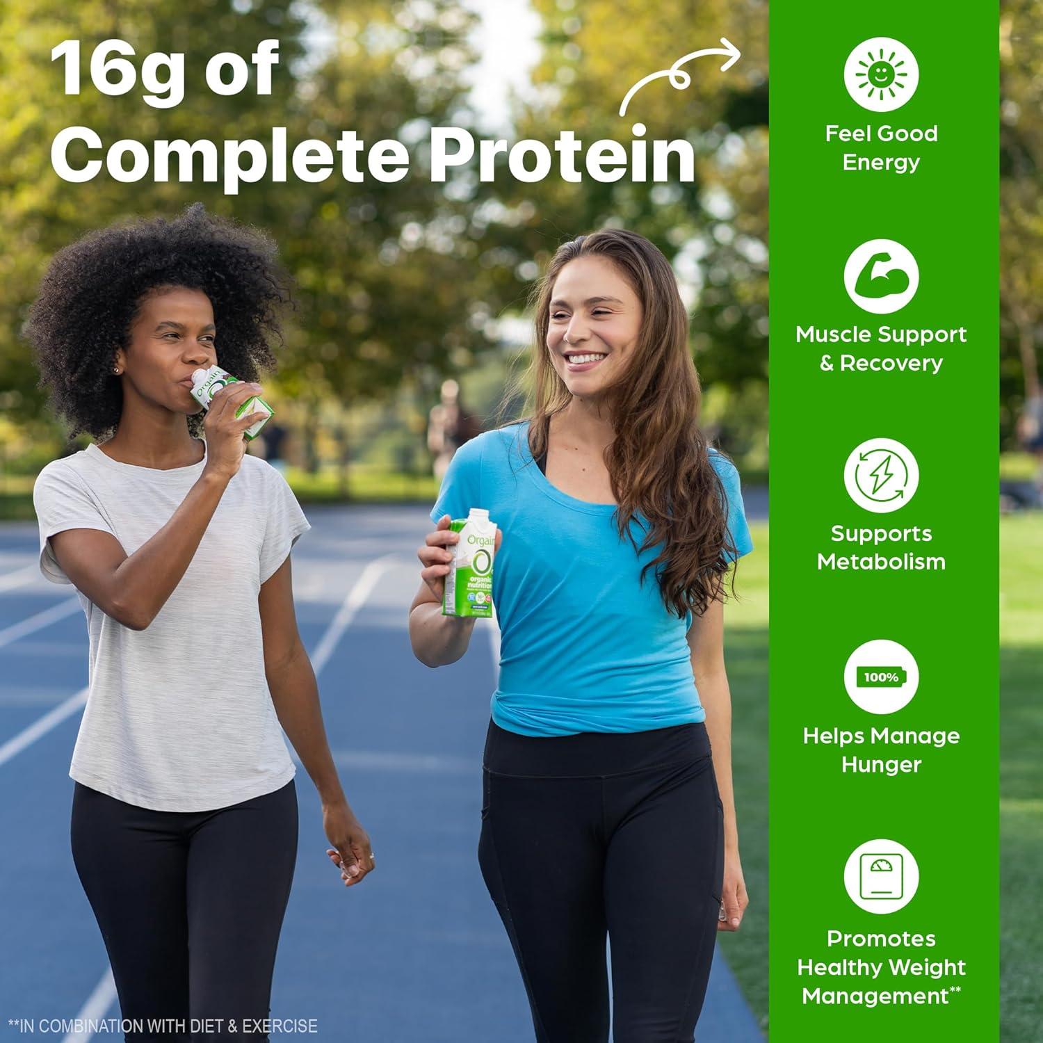 image:imageOrgain Organic Nutritional Protein Shake Creamy Chocolate Fudge 16g Grass Fed Whey Protein Meal Replacement 20 Vitamins amp Minerals Fruits amp Vegetables Gluten Free NonGMO 11 Fl Oz 12 PackCreamy Chocolate Fudge