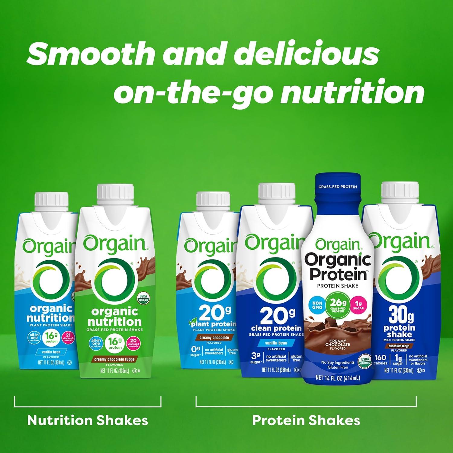 image:imageOrgain Organic Nutritional Protein Shake Strawberries amp Cream 16g Grass Fed Whey Protein Meal Replacement 20 Vitamins amp Minerals Fruits amp Vegetables Gluten Free NonGMO 11 Fl Oz 12 PackVanilla