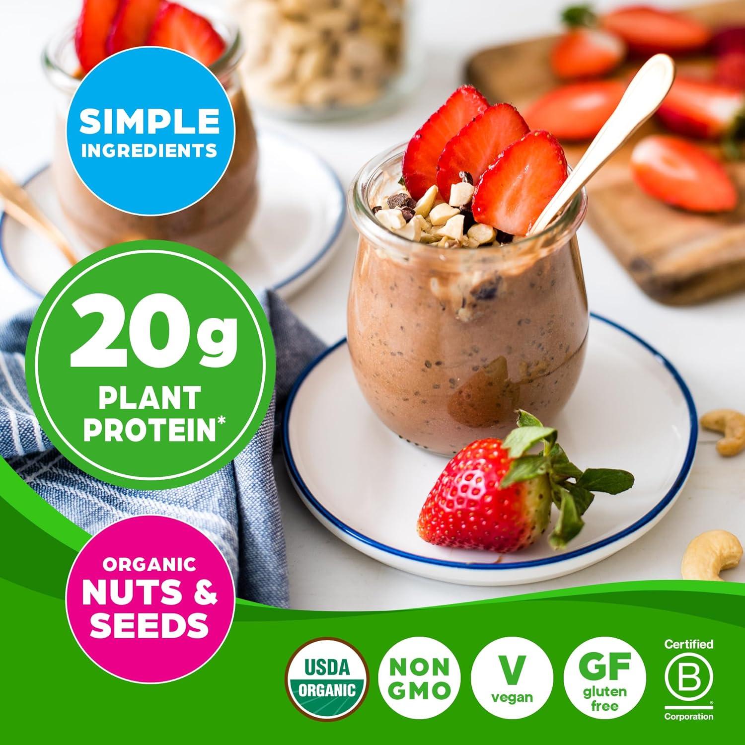 image:imageOrgain Organic Simple Vegan Protein Powder Vanilla 20g Plant Based Protein Made with less Ingredients No Artificial Sweeteners Gluten Free No Dairy or Lactose 125 lb Packaging May VaryChocolate