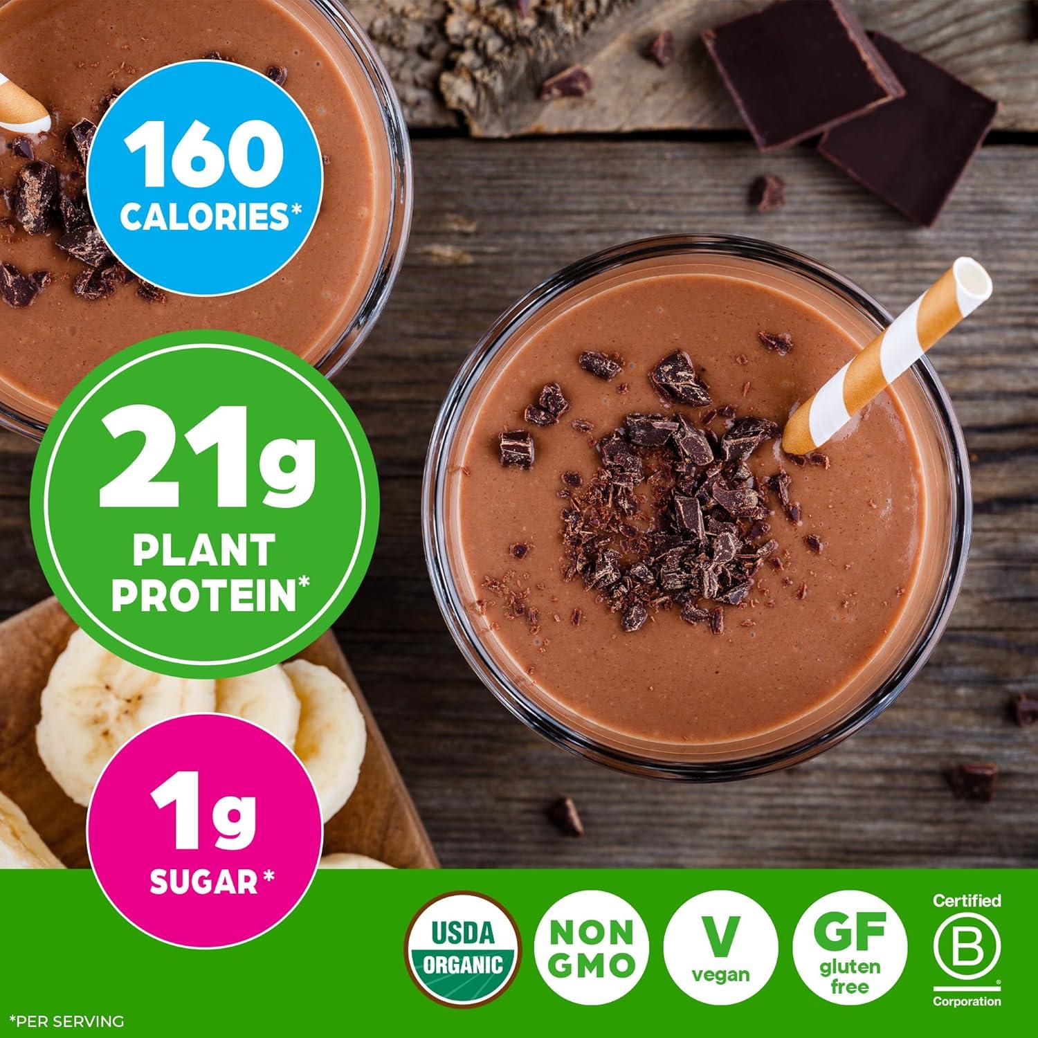 image:imageOrgain Organic Vegan Protein 50 Superfoods Powder Vanilla Bean 21g Plant Based Protein 8g Prebiotic Fiber No Lactose Ingredients Gluten Free No Added Sugar 112 lb Packaging May VaryCreamy Chocolate Fudge