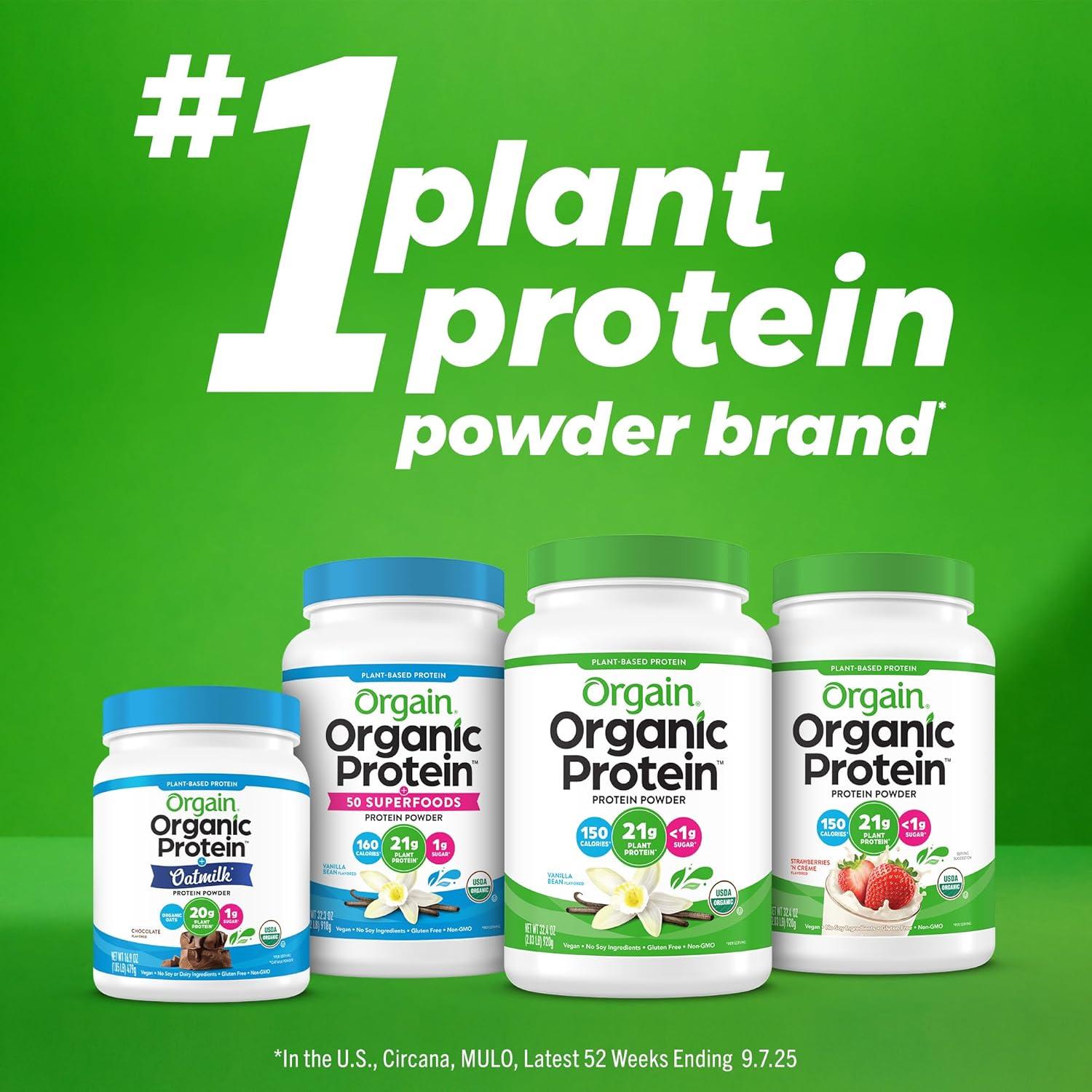image:imageOrgain Organic Vegan Protein Powder Greens Creamy Chocolate Fudge 21g Plant Based Protein Gluten Free Dairy amp Lactose Free Soy Free No Sugar Added Iron amp Prebiotics for Gut Health 194lbCreamy Chocolate Fudge