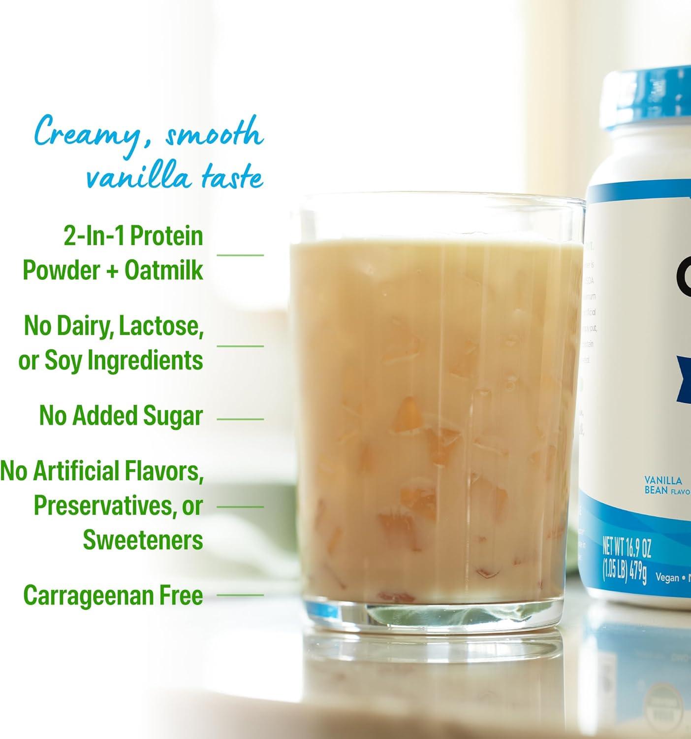image:imageOrgain Organic Vegan Protein Powder Oat Milk Vanilla Bean 20g Plant Based Protein Gluten Free No Dairy Soy or Lactose Ingredients Low Sugar NonGMO Kosher For Shakes amp Smoothies 105lbVanilla Bean