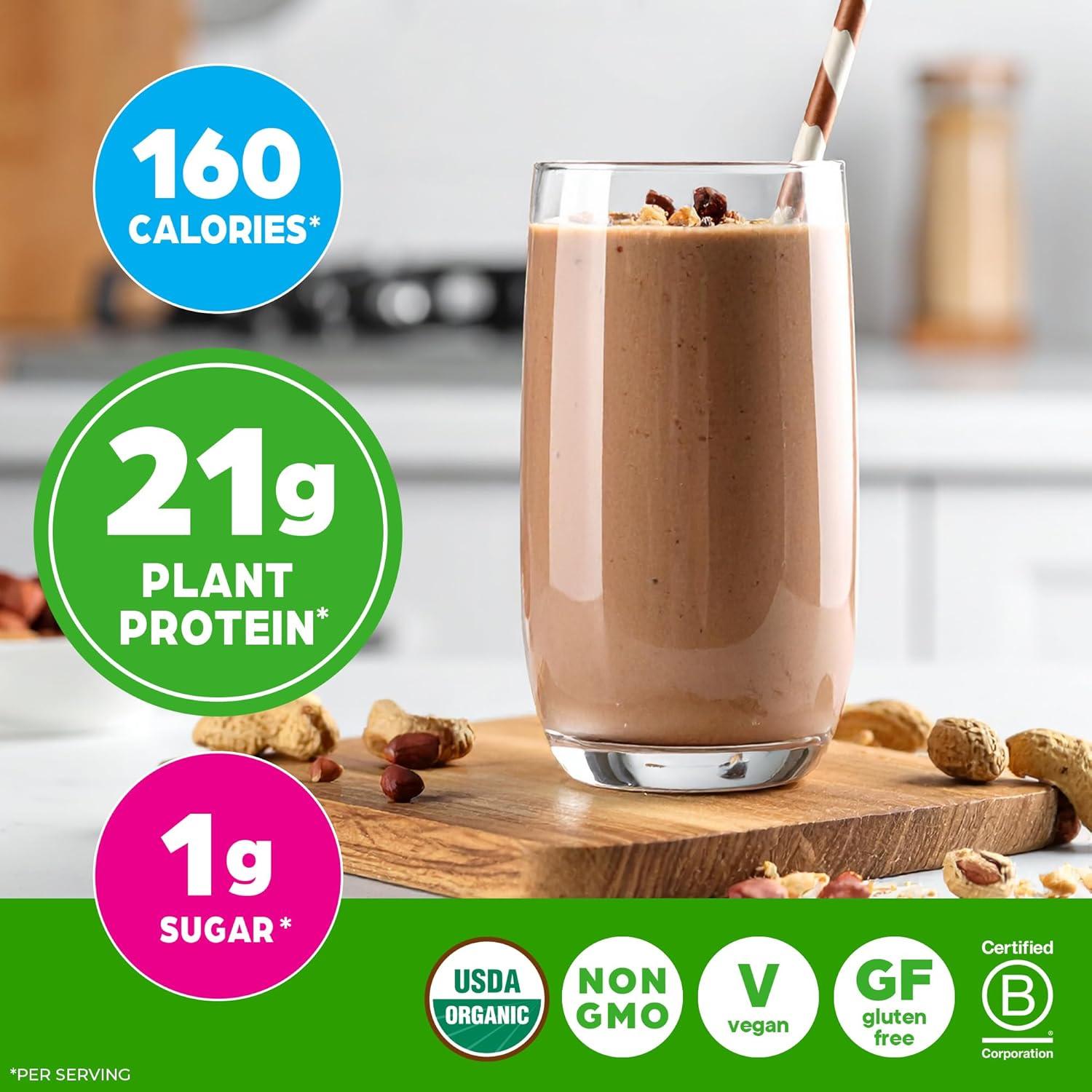 image:imageOrgain Organic Vegan Protein Powder Chocolate Peanut Butter 21g Plant Protein 6g Prebiotic Fiber Low Net Carb No Lactose Ingredients No Added Sugar NonGMO For Shakes amp Smoothies 203 lbChocolate Peanut Butter