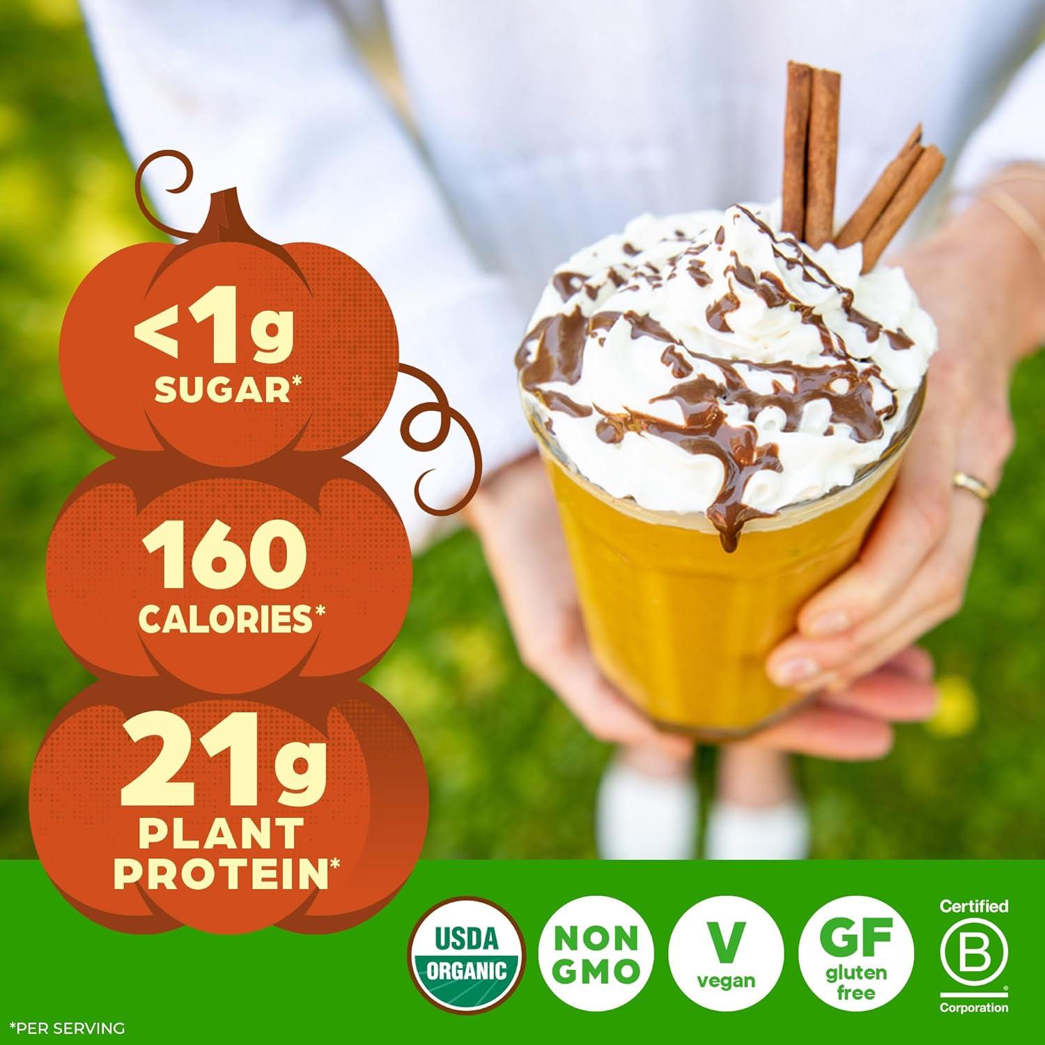 image:imageOrgain Organic Vegan Protein Powder Strawberries amp Cream 21g Plant Based Protein 4g Prebiotic Fiber Low Net Carb No Lactose Ingredients No Added Sugar NonGMO For Shakes amp Smoothies 203 lbPumpkin Spice
