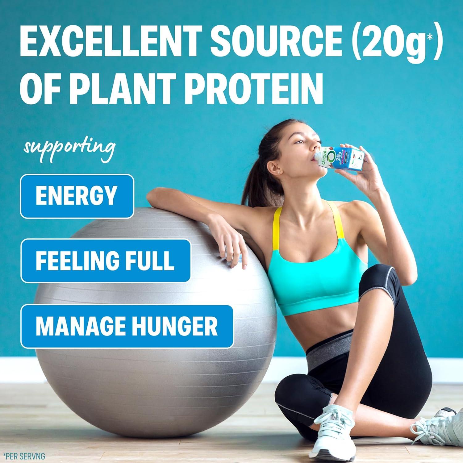 image:imageOrgain Vegan Protein Shake Creamy Chocolate 20g Plant Protein Ready to Drink 50 Superfoods 0g Sugar Gluten Free No Artificial Sweeteners No Soy or Dairy Ingredients 11 Fl Oz Pack of 12