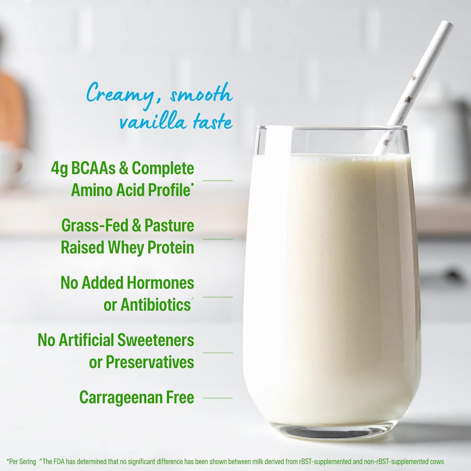 image:imageOrgain Whey Protein Powder Creamy Chocolate Fudge 21g Grass Fed Dairy Protein 5g BCAAs 4g Prebiotic Fiber 2g Sugar No Added Hormones Gluten Free Kosher For Shakes amp Smoothies 182lbVanilla Bean