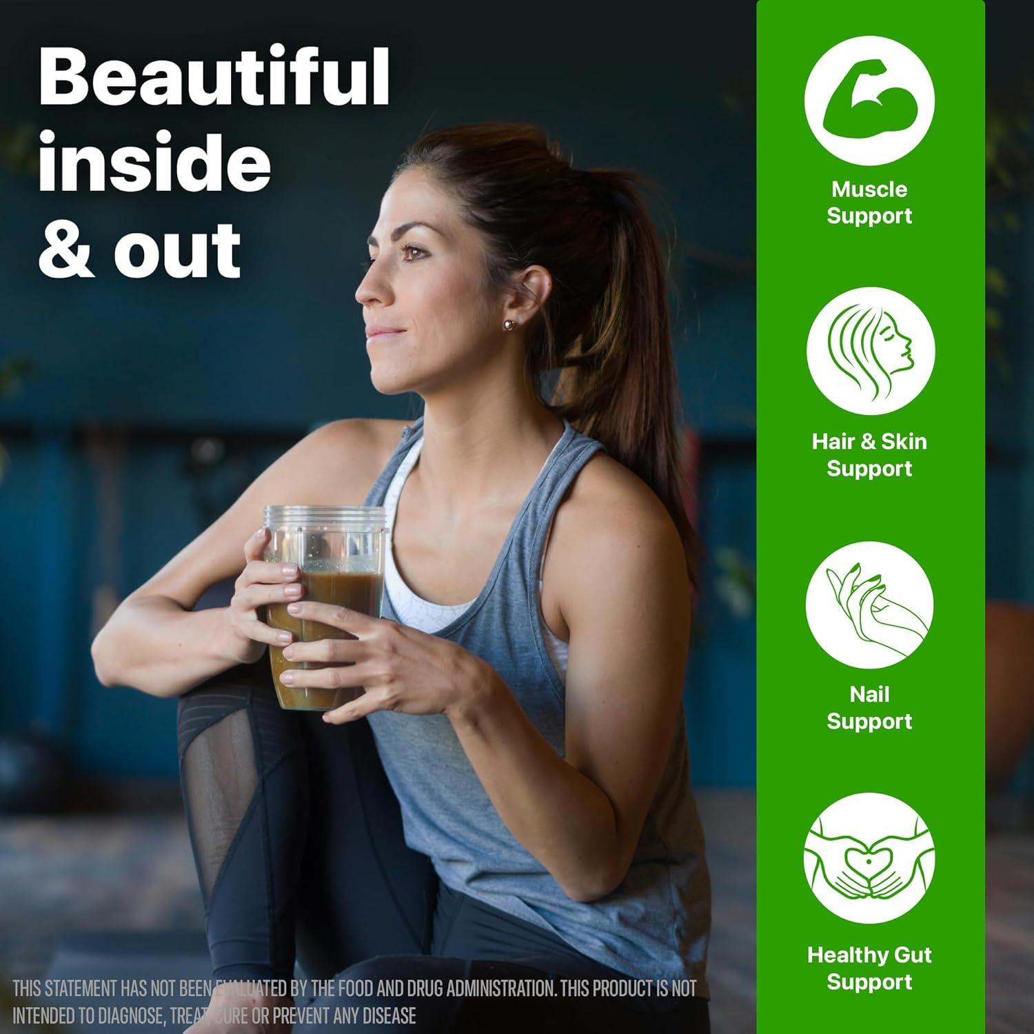 image:imageOrgain WildCaught Marine Collagen Peptides Powder for Women amp Men Hair Skin Nail amp Joint Support Supplement 12g Collagen Per Serving Pescatarian amp Paleo NonGMO Unflavored Type I amp III 85oz