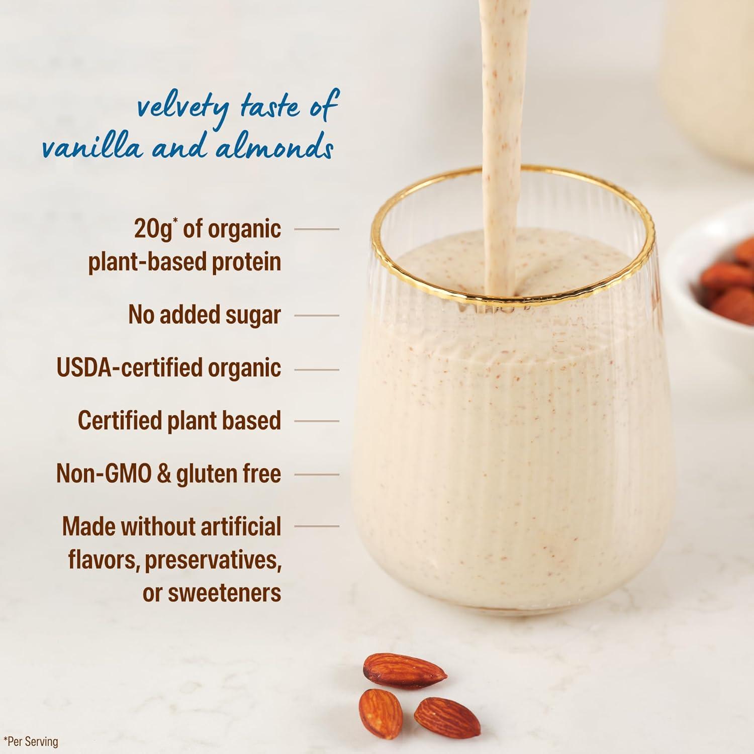 image:imageOrgain X Justins Organic Vegan Nut Butter Protein Powder Peanut Butter 20g Plant Protein 2g Sugar Gluten Free No Dairy Soy Ingredients or Artificial Flavors 117 lbVanilla Almond Butter