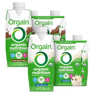 image:imageOrgain Creamy Chocolate Fudge 11 Oz Container 4 Count  Orgain Organic Nutrition Shake Sweet Vanilla Bean 11 Oz 4 CountNutritional shakes Choc  Vanilla 4 packs