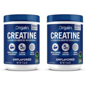 image:imageOrgain Creatine Monohydrate Micronized Powder 100 Servings Unflavored Supports Muscle Growth Post Workout Recovery and Brain Health No Artificial Additives for Men amp Women Packaging May Vary11 Pound Pack of 2