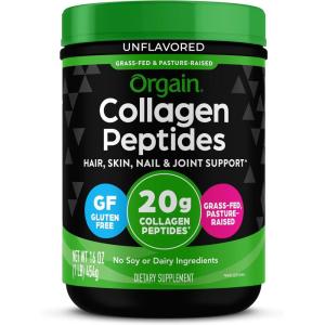 image:imageOrgain Hydrolyzed Collagen Peptides Powder For Women amp Men 20g Grass Fed Collagen Unflavored  Hair Skin Nail amp Joint Support Supplement Paleo amp Keto NonGMO Type I and III 1lb