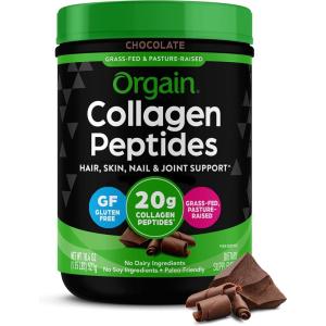 image:imageOrgain Hydrolyzed Collagen Peptides Powder For Women amp Men Chocolate 20g Grass Fed Collagen  Hair Skin Nail amp Joint Support Supplement Paleo amp Keto NonGMO Type I and III 1lb