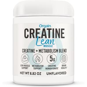 image:imageOrgain Micronized Creatine Monohydrate Lean Muscle Powder with Metabolism Blend Unflavored 50 Servings Supports Muscle Strength and Brain Health No Dairy or Soy Gluten Free Vegan