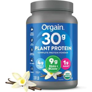 image:imageOrgain Organic 30g Vegan Protein Powder Chocolate 9g EAAs  BCAAs Plant Protein 6g Prebiotic  Fiber 1g Sugar PreWorkout Muscle Support  Recovery  201lb Packaging May VaryVanilla