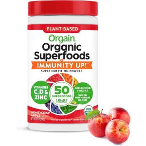 image:imageOrgain Organic Greens  50 Superfoods Immunity Up Powder Honeycrisp Apple  Immune Support Probiotics Vitamin C D amp Zinc Apple Cider Vinegar Ashwagandha Cordyceps amp Reishi Mushrooms  062lbHoneycrisp Apple