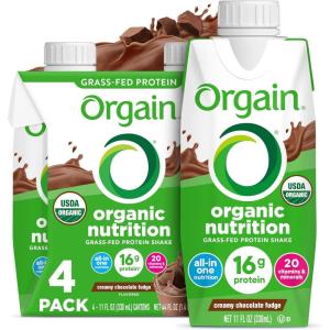 image:imageOrgain Organic Nutritional Shake Creamy Chocolate Fudge  Meal Replacement 16g Protein 20 Vitamins amp Minerals Gluten amp Soy Free Kosher NonGMO Packaging May Vary 11 Fl Oz Pack of 4