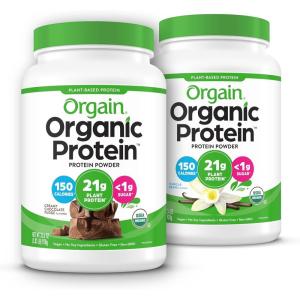 image:imageOrgain Organic Vegan Protein Powder Strawberries amp Cream  21g Plant Based Protein 4g Prebiotic Fiber Low Net Carb No Lactose Ingredients No Added Sugar NonGMO For Shakes amp Smoothies 203 lbChocolate  Vanilla Bundle
