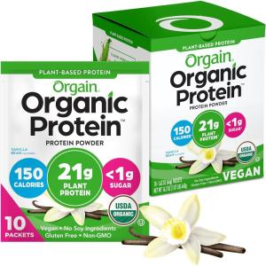 image:imageOrgain Organic Vegan Protein Powder Strawberries amp Cream  21g Plant Based Protein 4g Prebiotic Fiber Low Net Carb No Lactose Ingredients No Added Sugar NonGMO For Shakes amp Smoothies 203 lbVanilla Bean