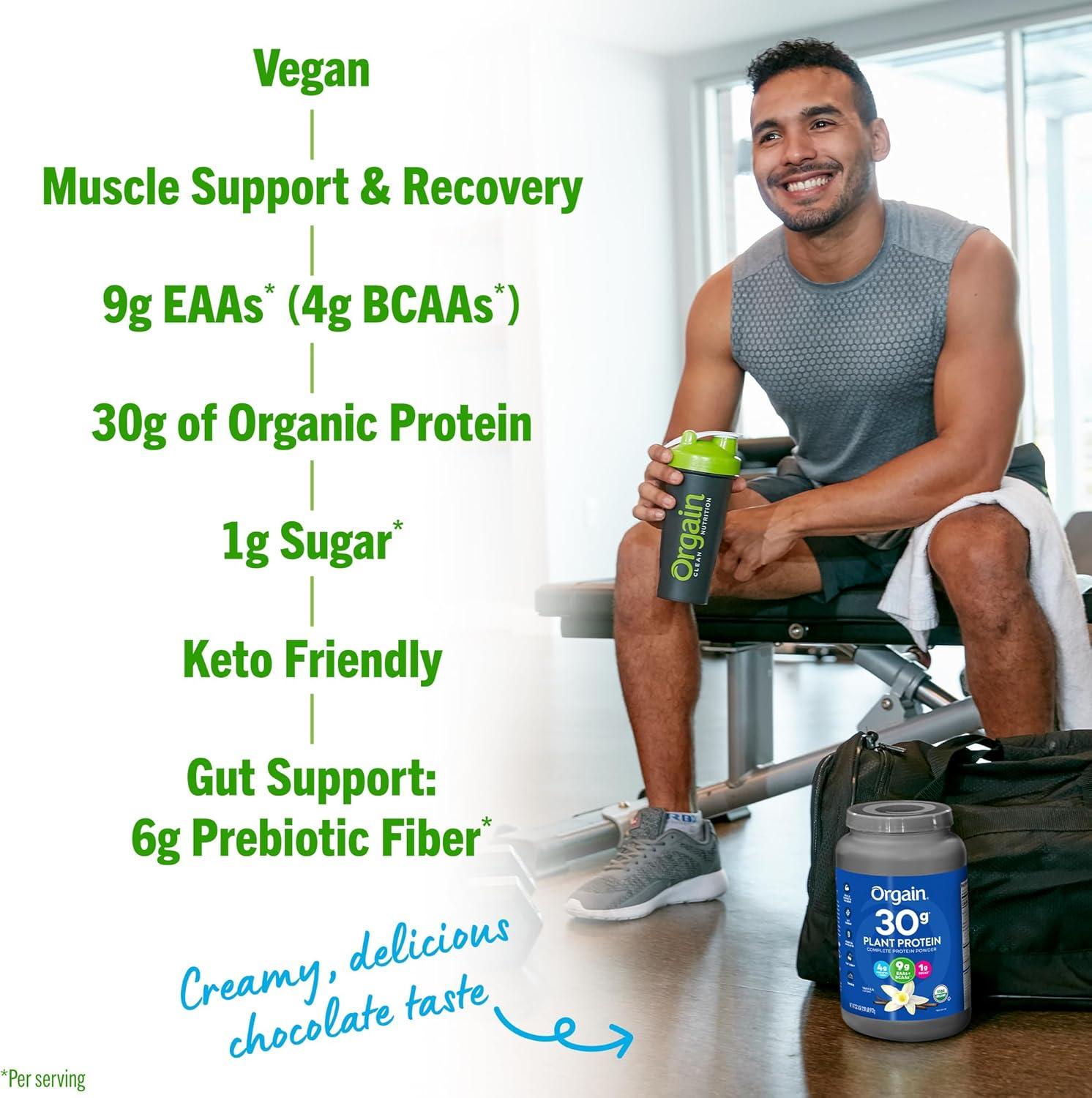 image:imageOrgain 30g High Protein Ready To Drink Shake Vanilla Bean 11 Fl Oz Pack of 12 Orgain Organic 30g Vegan Protein Powder Vanilla 201 lb Packaging May Vary Bundle