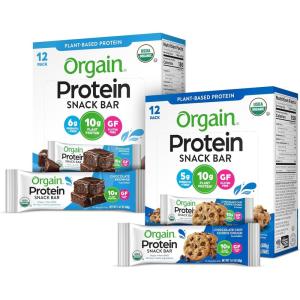 image:imageOrgain Organic Vegan Protein Bars Bundle  Chocolate Chip Cookie Dough amp Chocolate Brownie  10g Plant Based Protein Gluten Free NonGMO  141 Oz 2 Pack of 12Chocolate Chip Cookie Dough  Chocolate Brownie