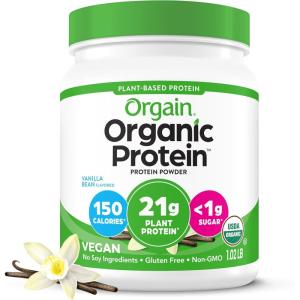 image:imageOrgain Organic Vegan Protein Powder Vanilla Bean  21g Plant Based Protein 4g Prebiotic Fiber No Lactose Ingredients No Added Sugar NonGMO For Shakes amp Smoothies 102 lb Packaging May VaryVanilla